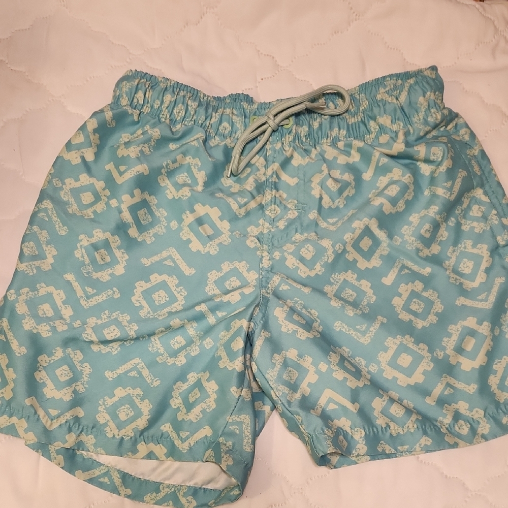 Ring of Fire stylish Blue Patterned Swim Shorts